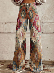 RETRO CHEVRON HOSEN FÜR FRAUEN