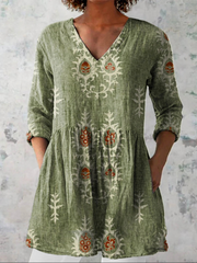 Elise | Lange Bluse mit V-Ausschnitt