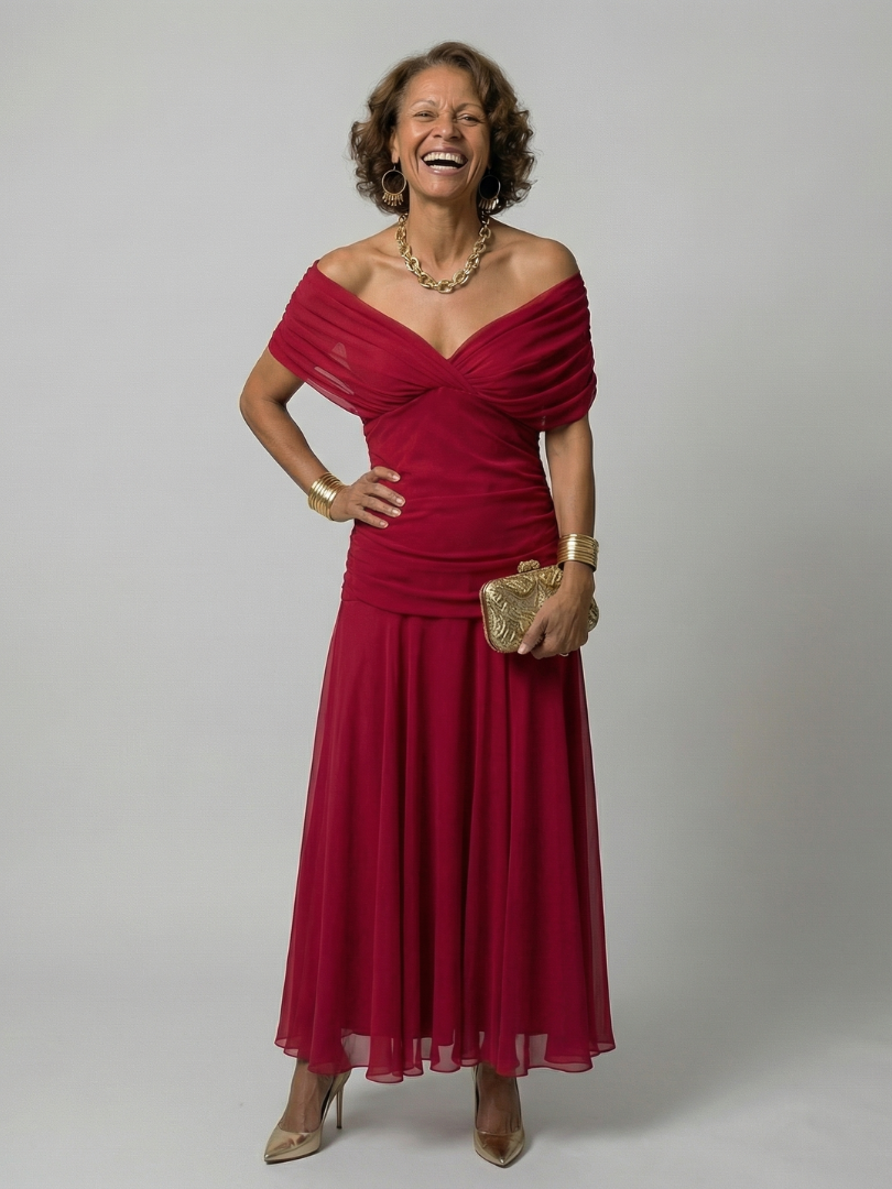 Calen | Off-Shoulder Midi-Kleid