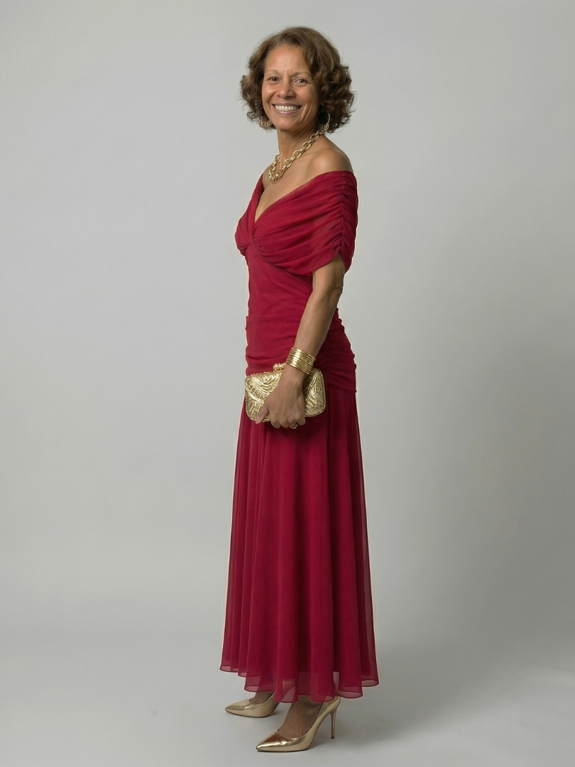 Calen | Off-Shoulder Midi-Kleid