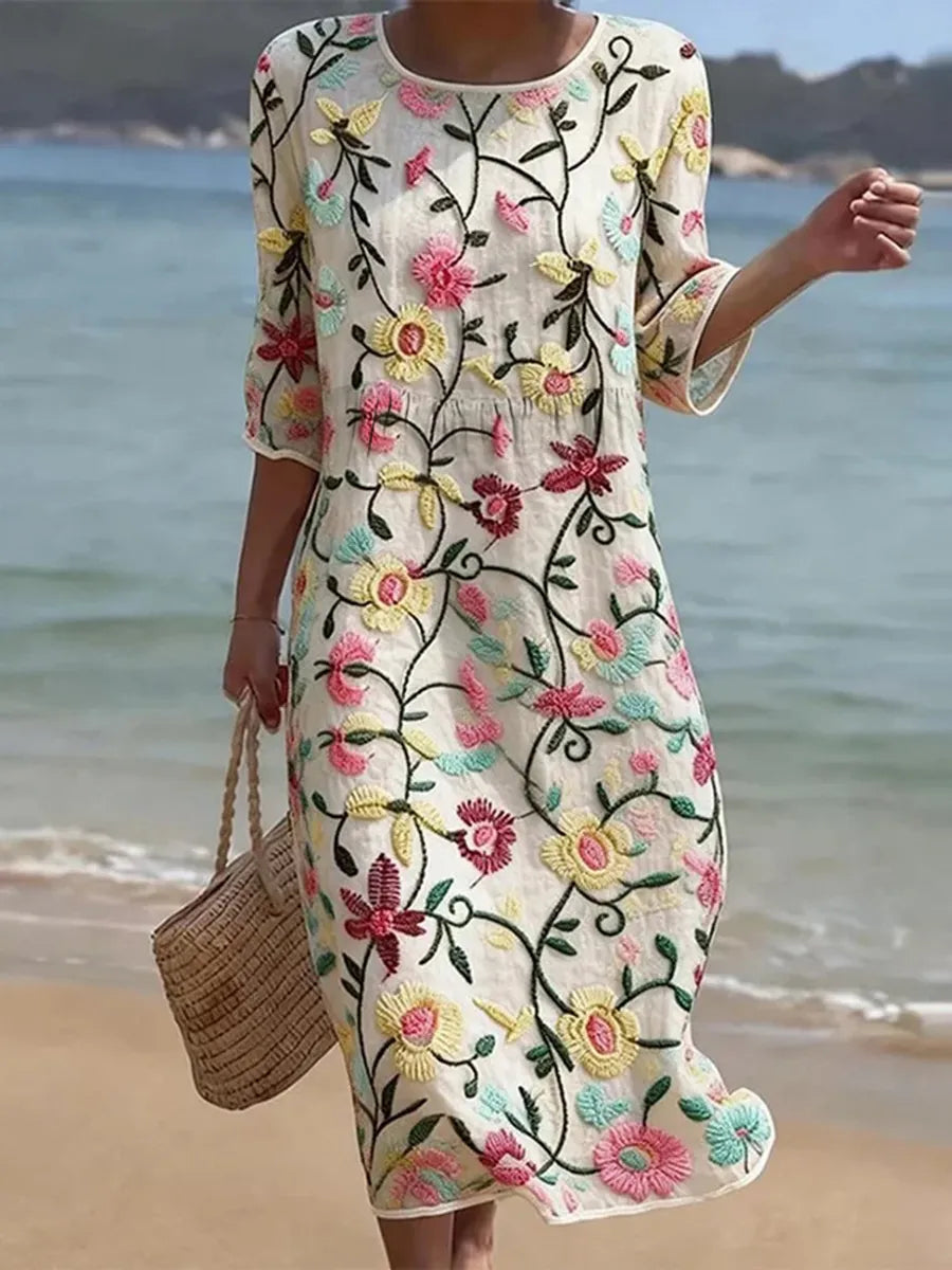 Rebecca | Damen Kleid mit Blumenmuster