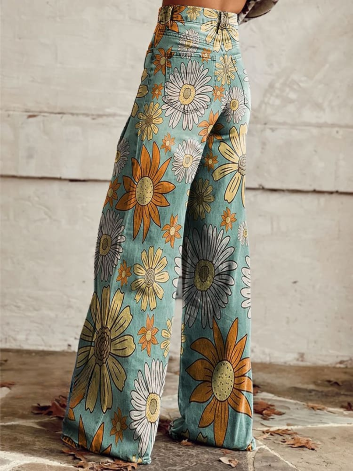 VINTAGE PALAZZO-HOSE FÜR FRAUEN