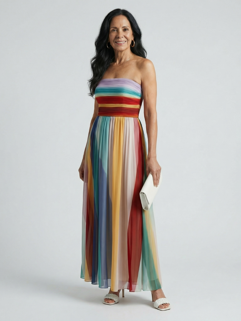 Serene | Maxikleid mit Lichtstreifen