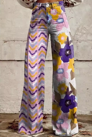 BOHO FLORAL-HOSE FÜR FRAUEN