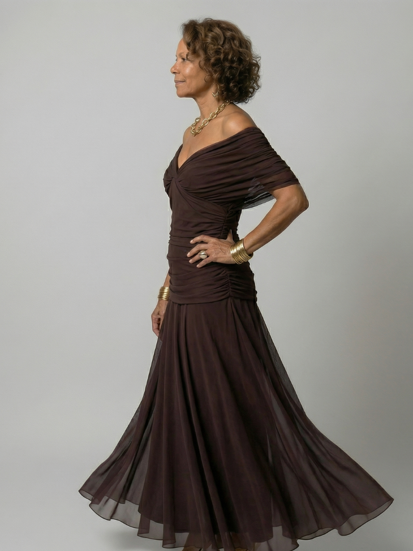 Calen | Off-Shoulder Midi-Kleid