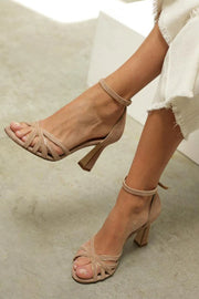 Victoria™ | Patchwork-Round-Toe Slim Heels