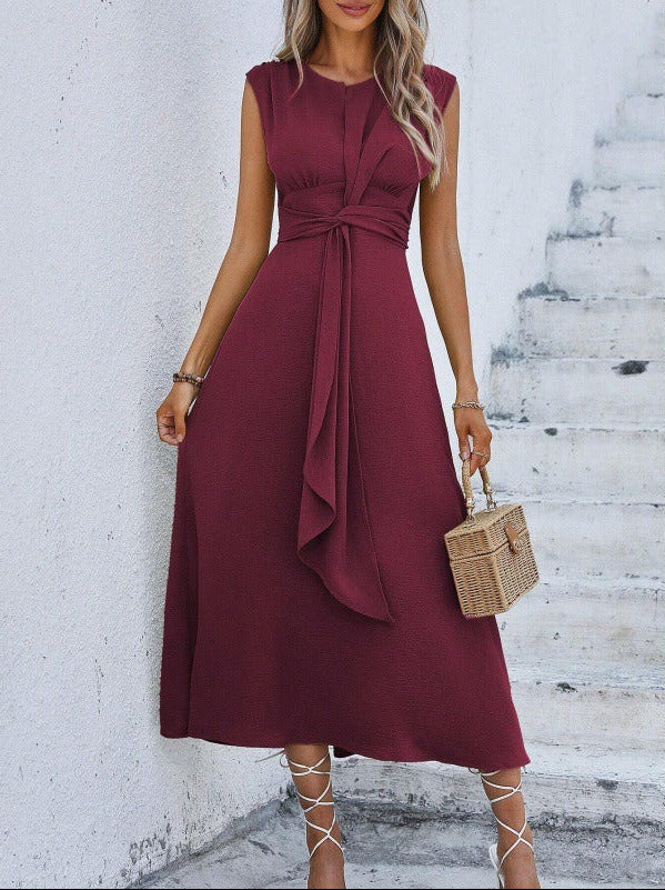 Eva – Elegantes ärmelloses Kleid mit verstellbarem Gürtel