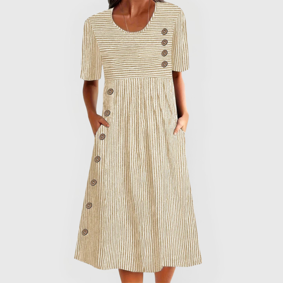 Gestreiftes Midikleid Wanda