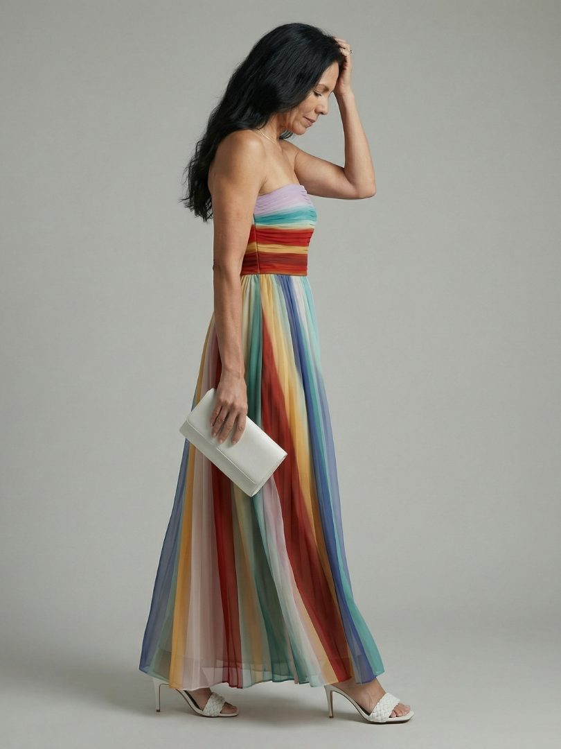 Serene | Maxikleid mit Lichtstreifen