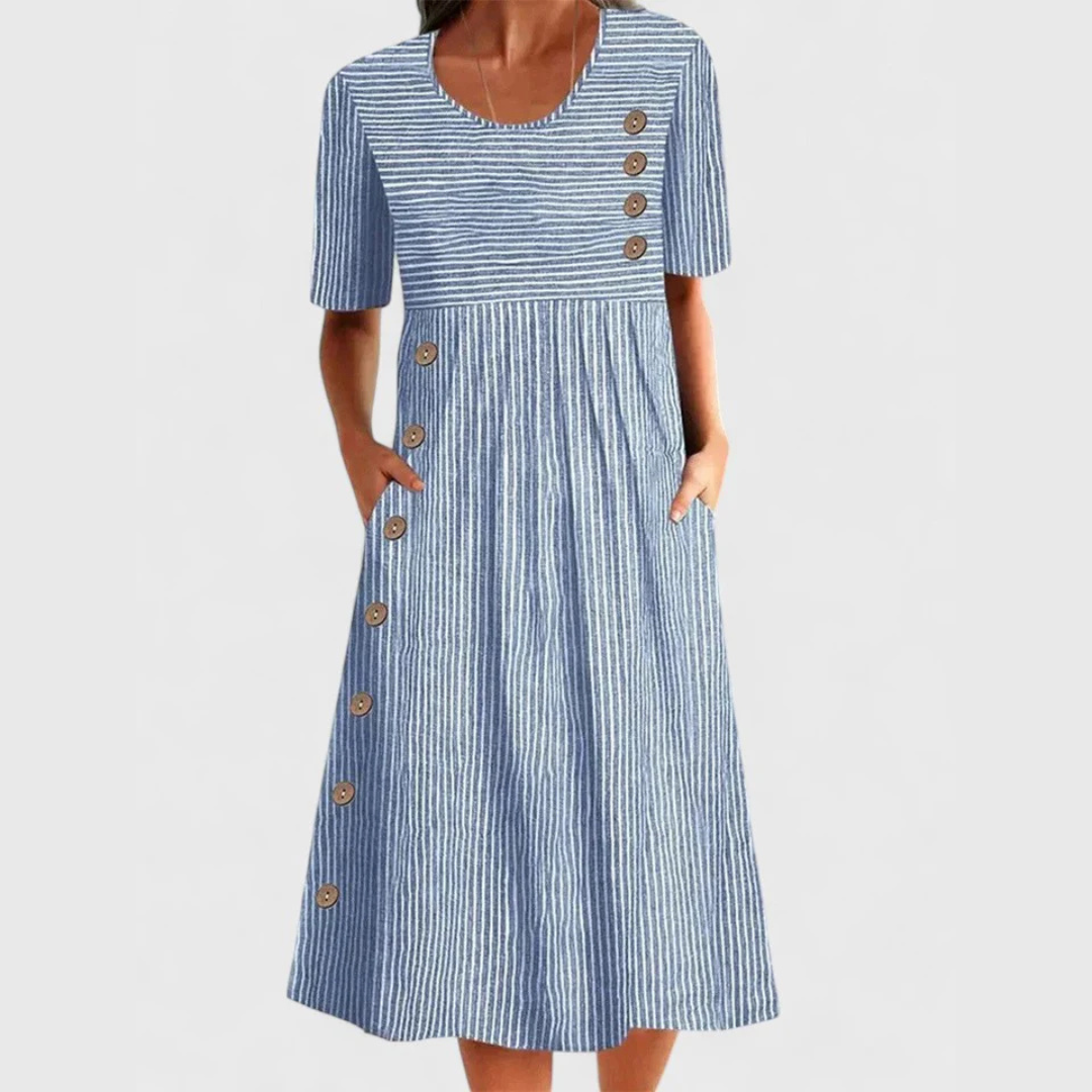 Gestreiftes Midikleid Wanda