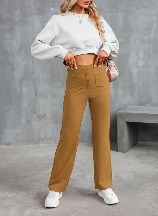 Nina Stretchhose mit hoher Taille – Elegante Damenhose für jeden Anlass