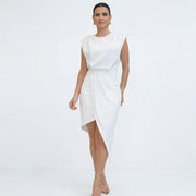 Marie - Asymmetrisches Kleid mit strukturierten Schultern