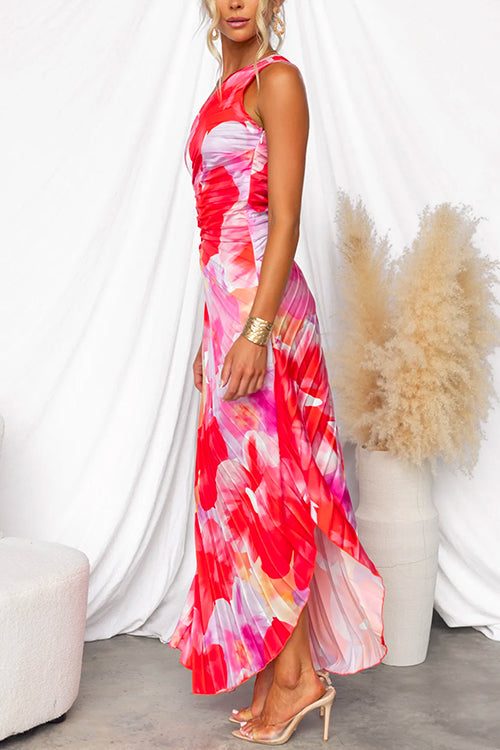 Celeste | Lebhaftes tropisches Abendkleid