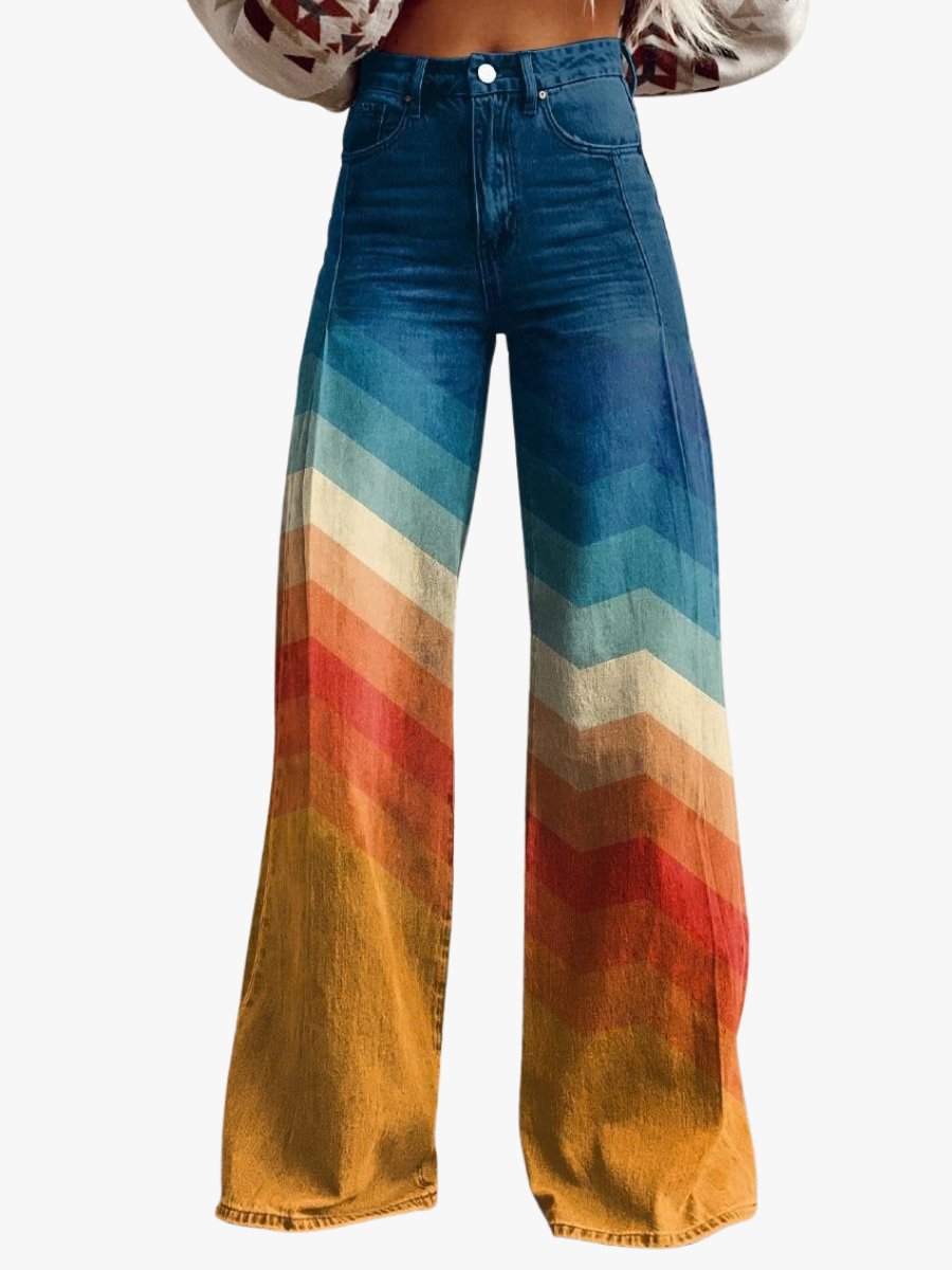 WEITE ZIGZAG-HOSE FÜR FRAUEN