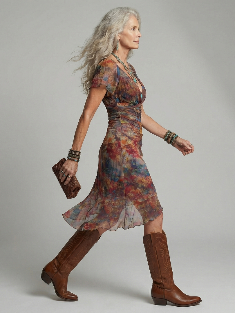 Aeris | Ruhiges Halter Midi-Kleid