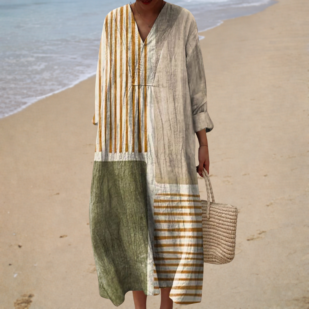 Bedrucktes schmeichelhaftes Sommerkleid
