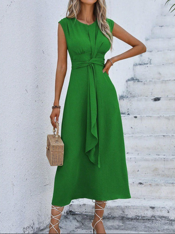 Eva – Elegantes ärmelloses Kleid mit verstellbarem Gürtel