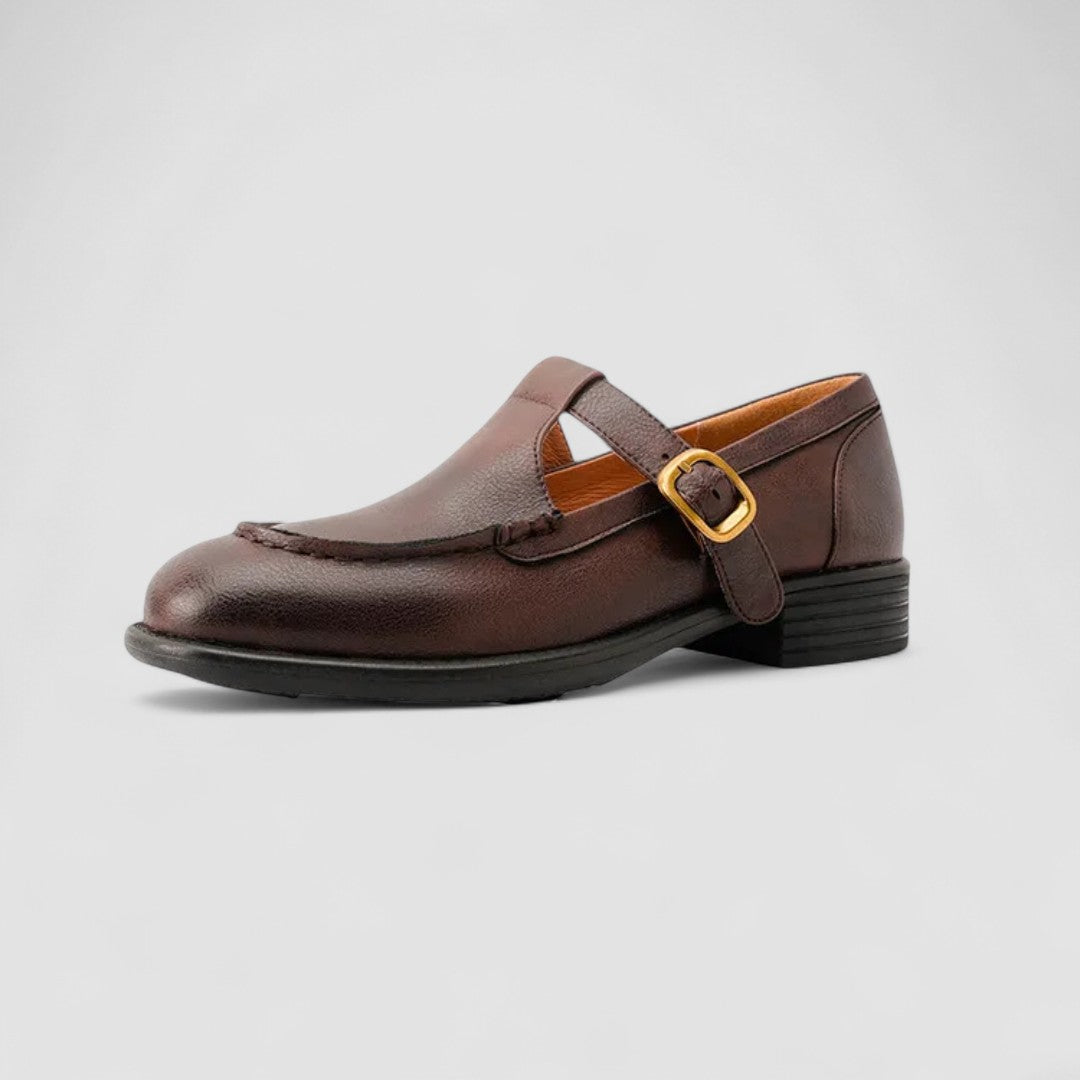 ORTHOPÄDISCHE MARY-JANE-SCHUHE MIT QUADRATISCHER SPITZE
