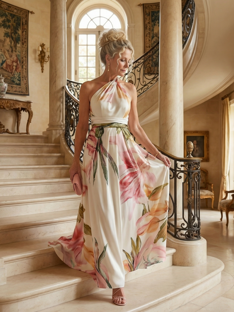 Amiel | Leichtes Blumen-Maxi-Kleid