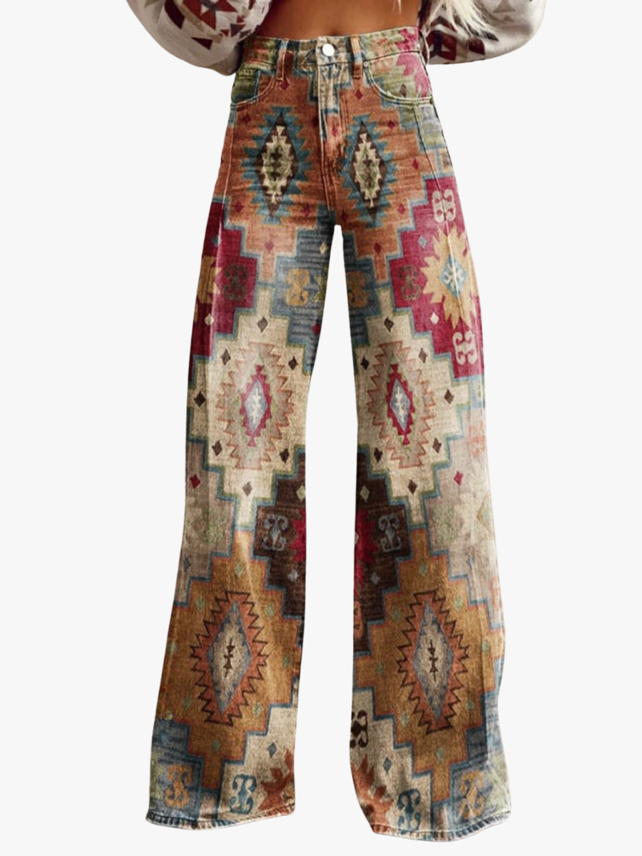 RETRO CHEVRON HOSEN FÜR FRAUEN
