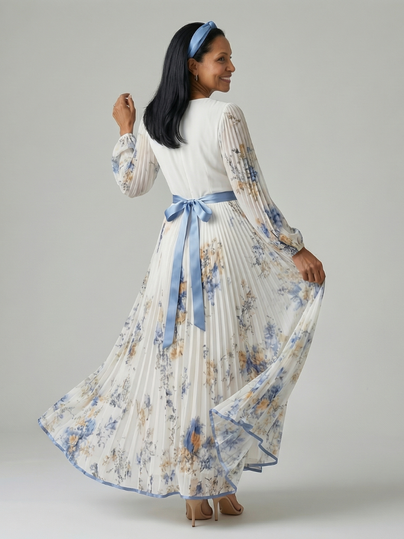 Rielle | Faltendes Wickel-Midi-Kleid