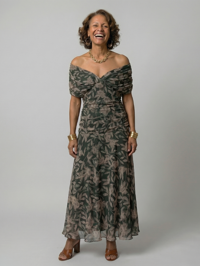 Calen | Off-Shoulder Midi-Kleid