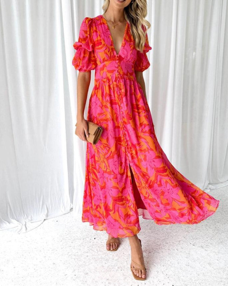 Maxikleid Carla | Tropical Radiance