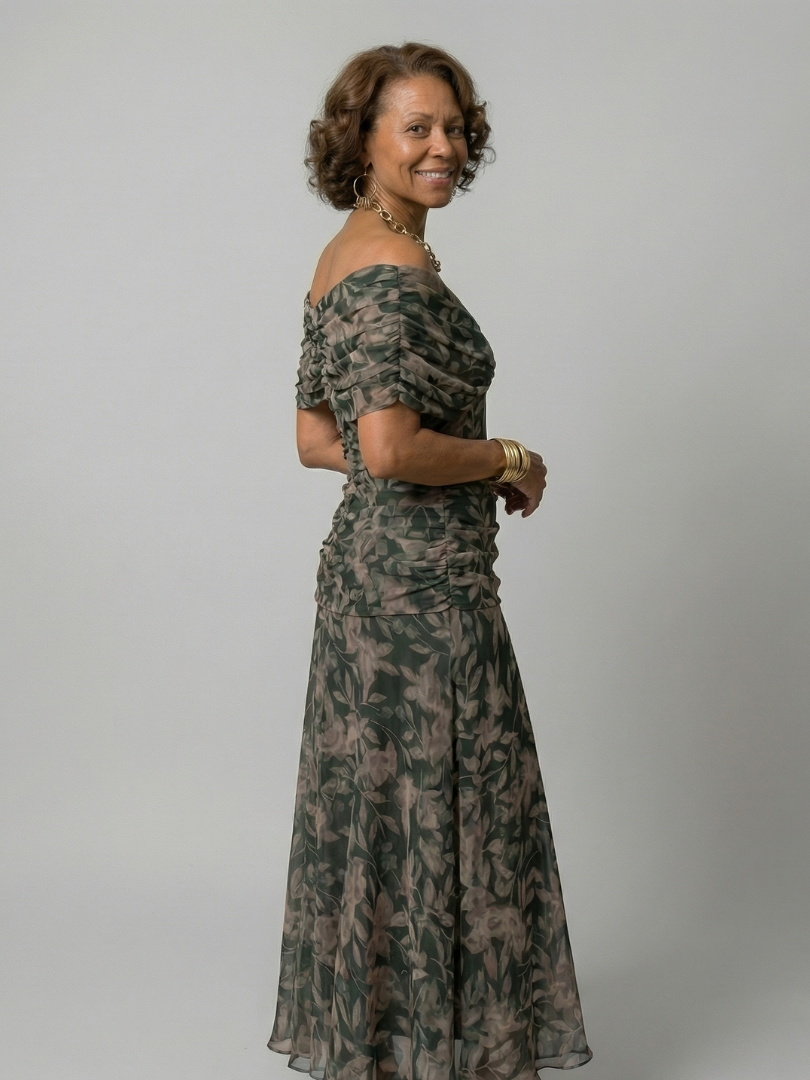 Calen | Off-Shoulder Midi-Kleid