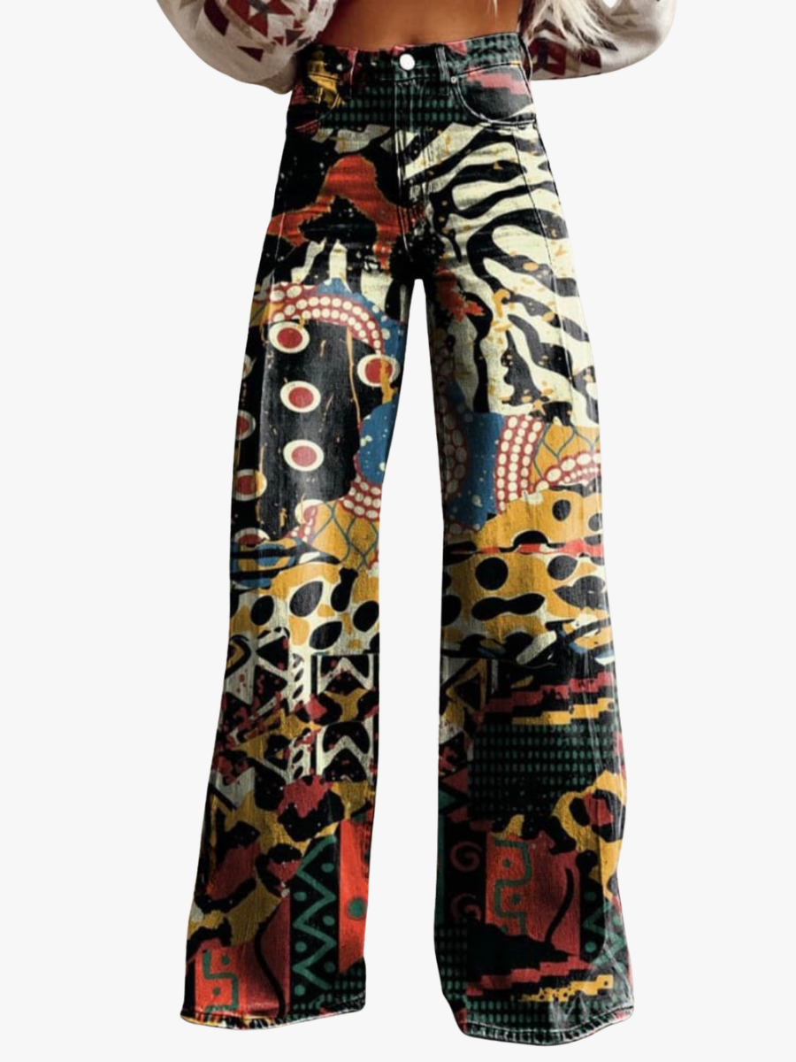 WEITE KÜNSTLERISCHEN HOSE FÜR FRAUEN