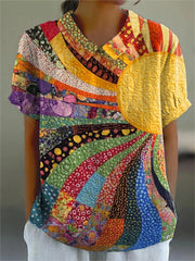 Lila | Sunburst Patchwork Hemd