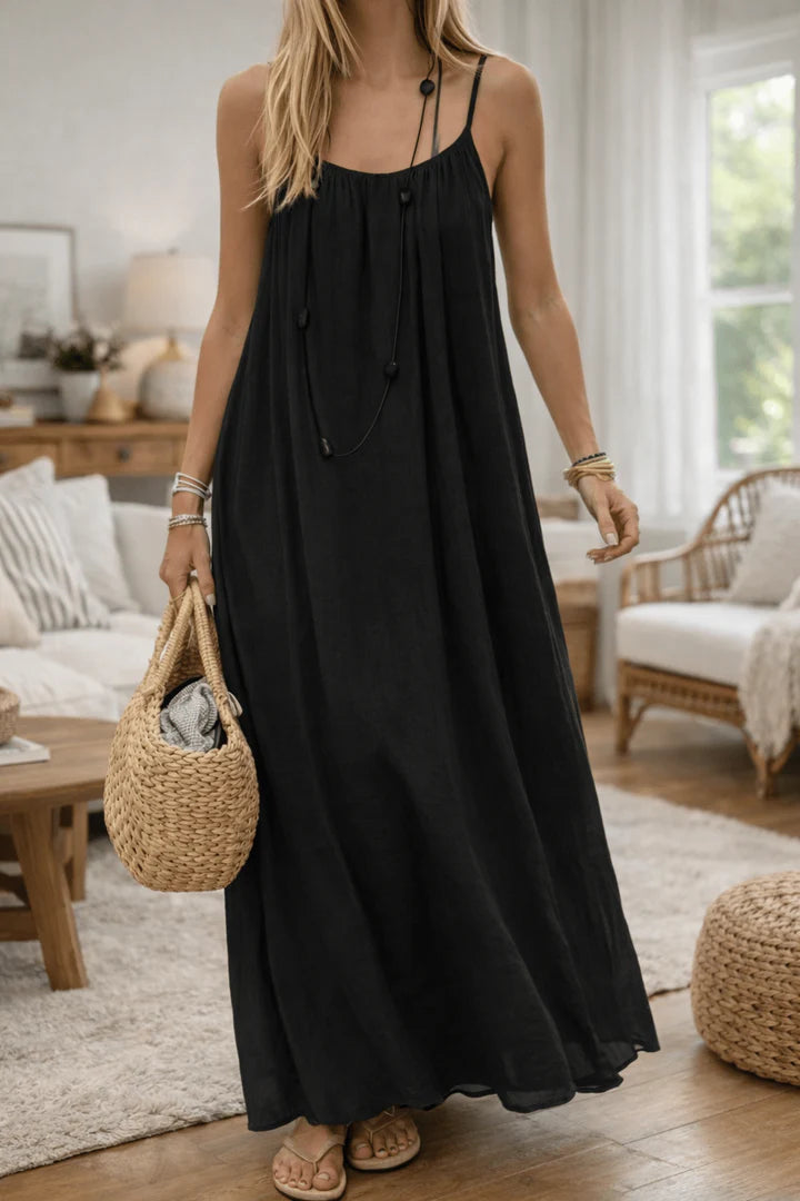 Valerie - Lockeres rückenfreies Trägerkleid