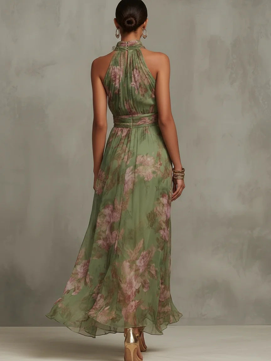 plissiertes Maxikleid für Damen