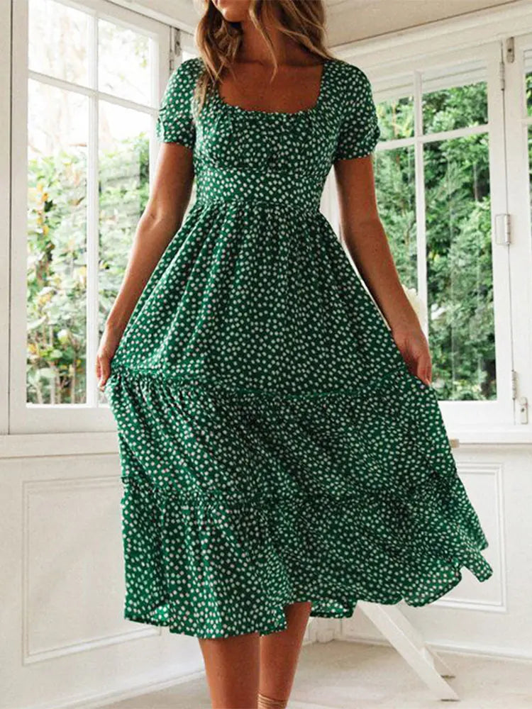 Julia | Midikleid mit Blumendruck