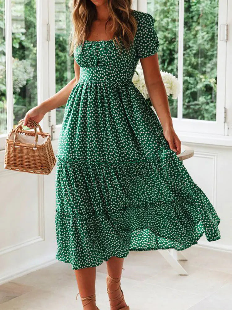 Julia | Midikleid mit Blumendruck