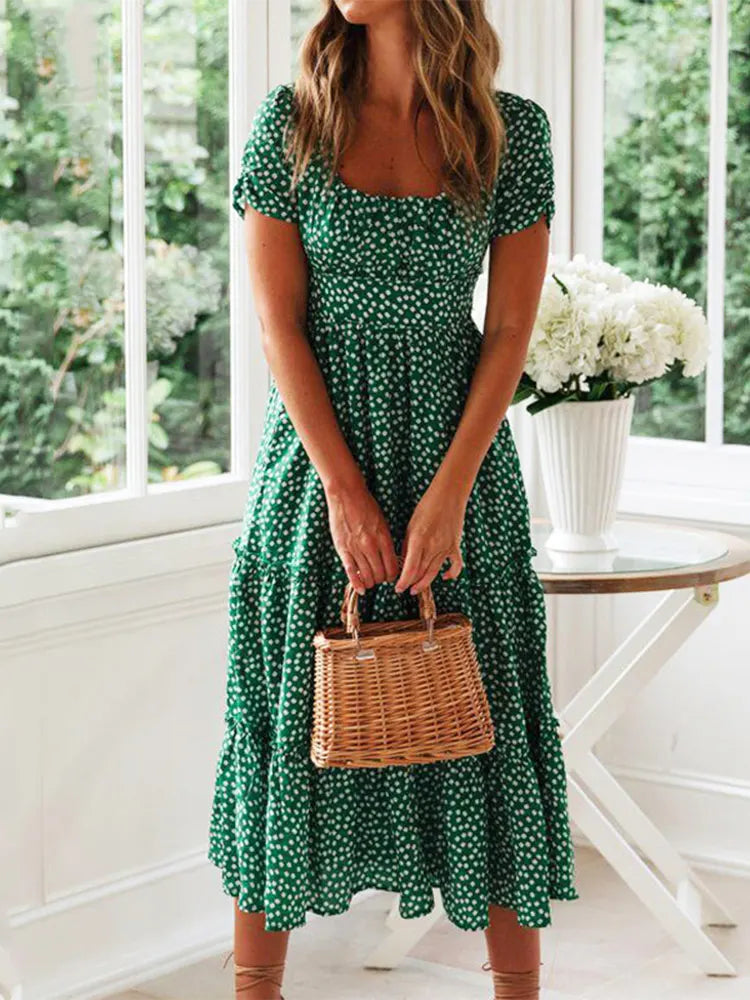 Julia | Midikleid mit Blumendruck