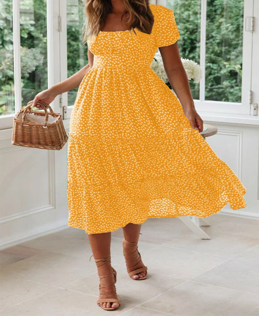 Julia | Midikleid mit Blumendruck