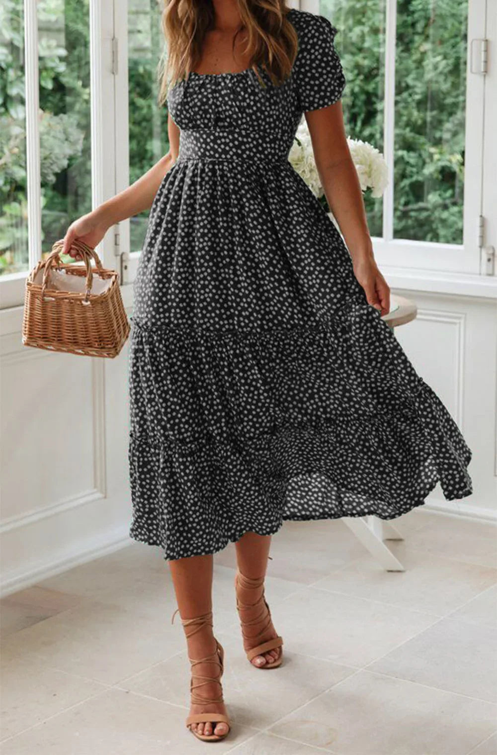 Julia | Midikleid mit Blumendruck