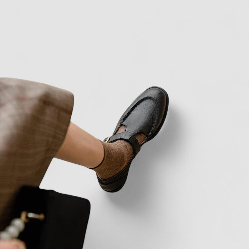 ORTHOPÄDISCHE MARY-JANE-SCHUHE MIT QUADRATISCHER SPITZE