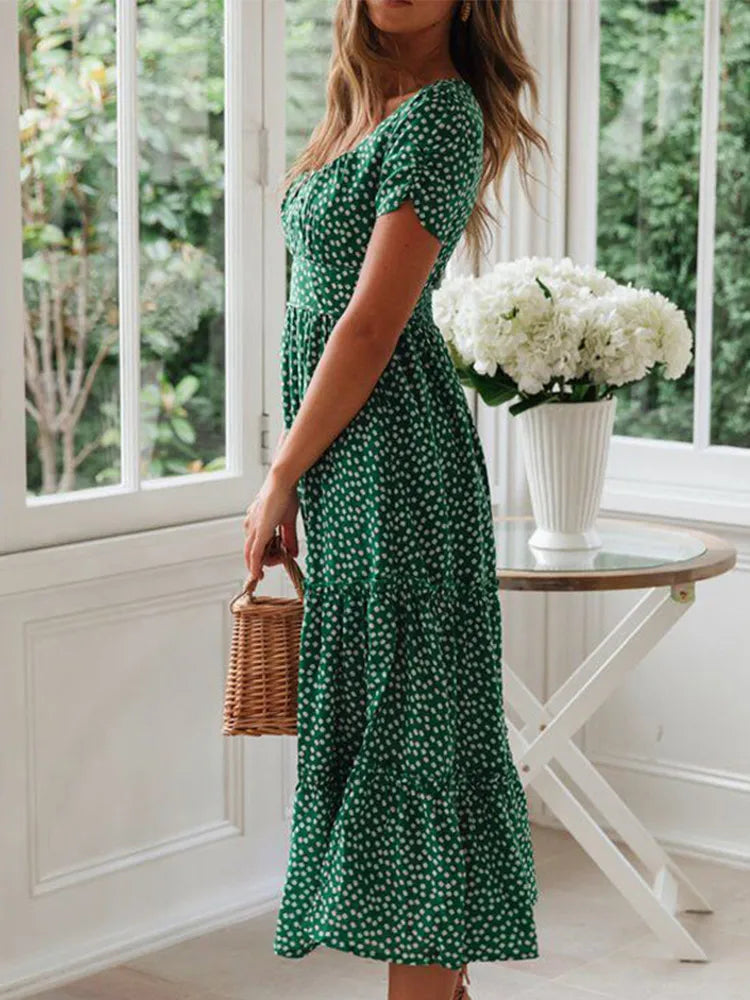 Julia | Midikleid mit Blumendruck