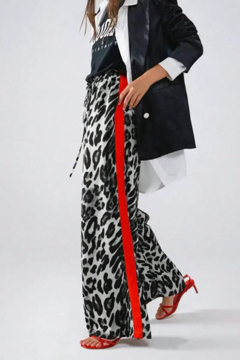 Romy™ | Leopard Hose mit Streifen