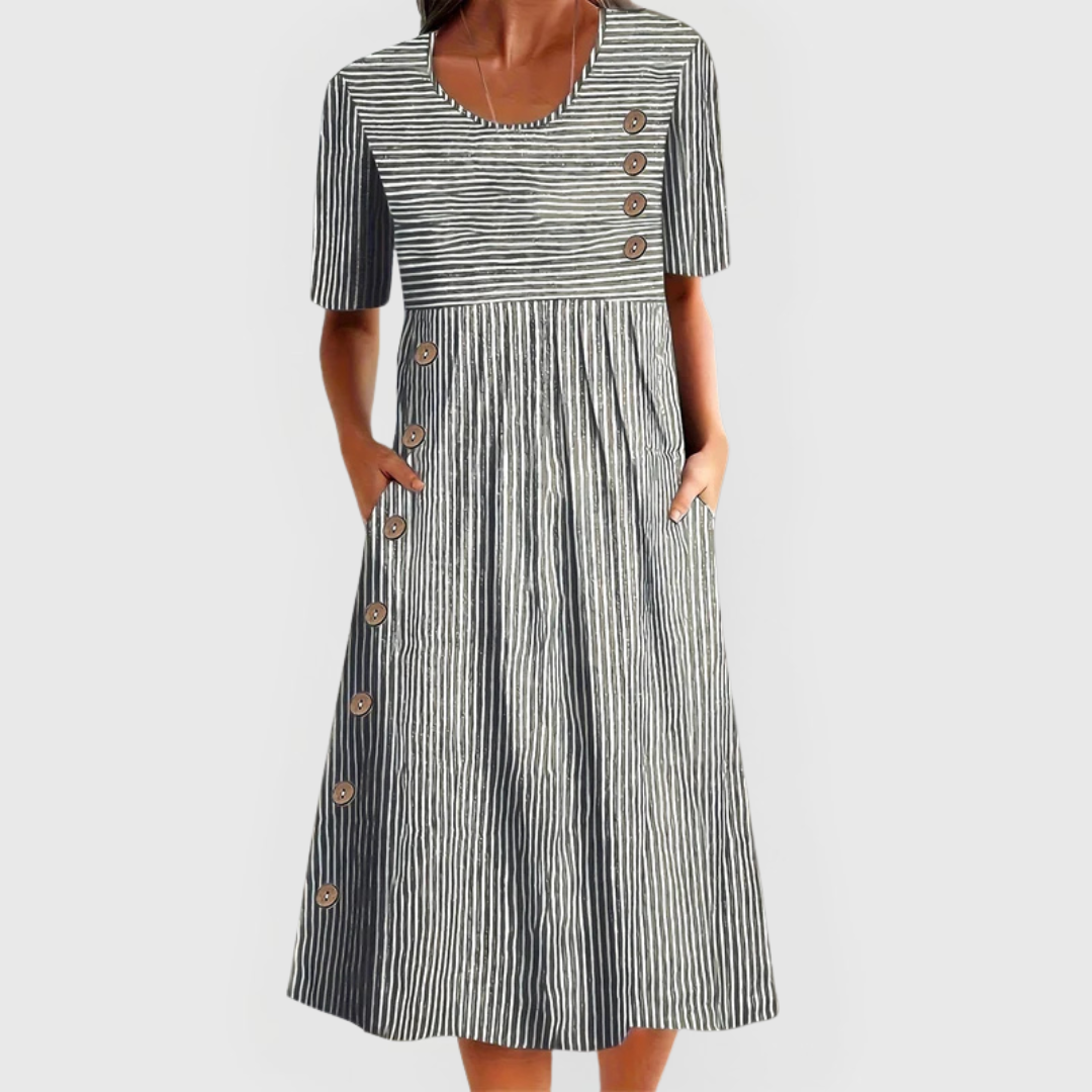Gestreiftes Midikleid Wanda