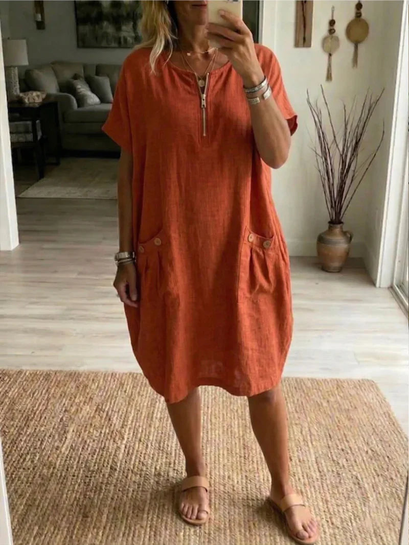 Katharina - Baumwollkleid mit Reißverschluss