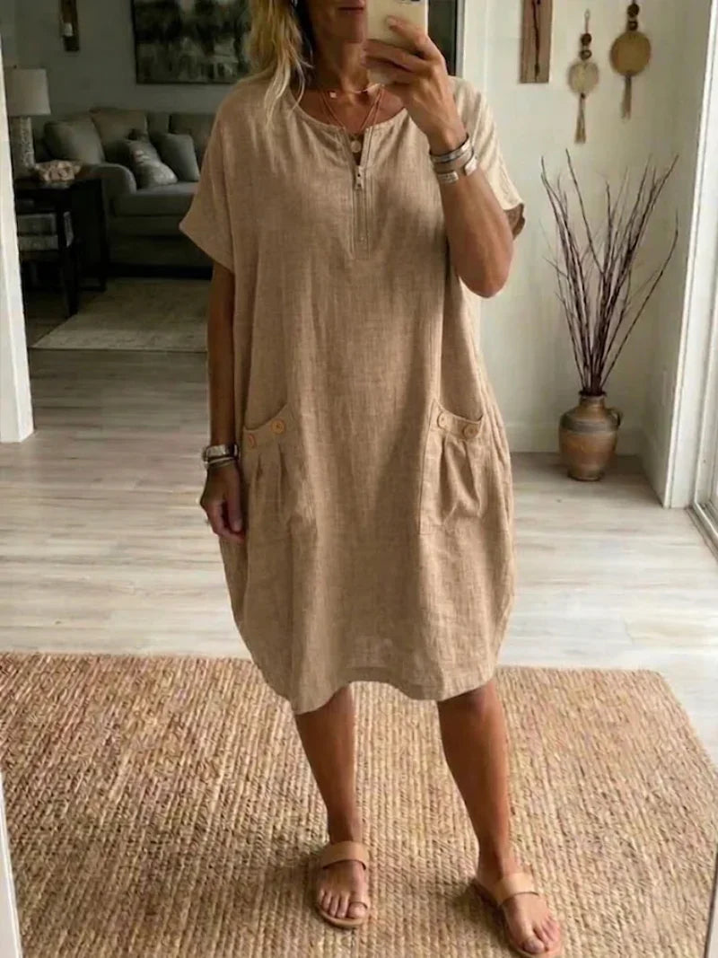 Katharina - Baumwollkleid mit Reißverschluss