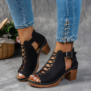 Selin | Sandalen mit geflochtenem Absatz