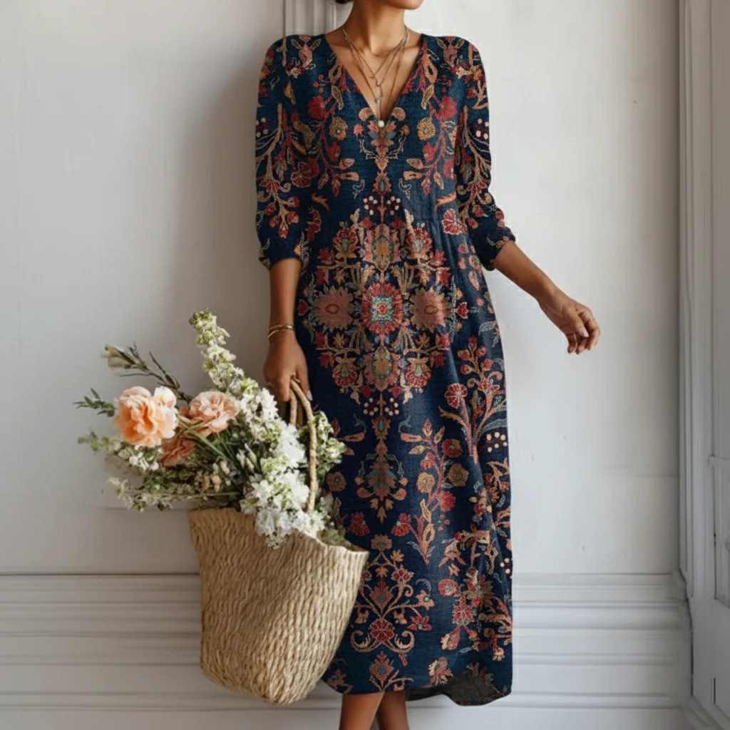 Leire | Ethnic Style Langes Kleid
