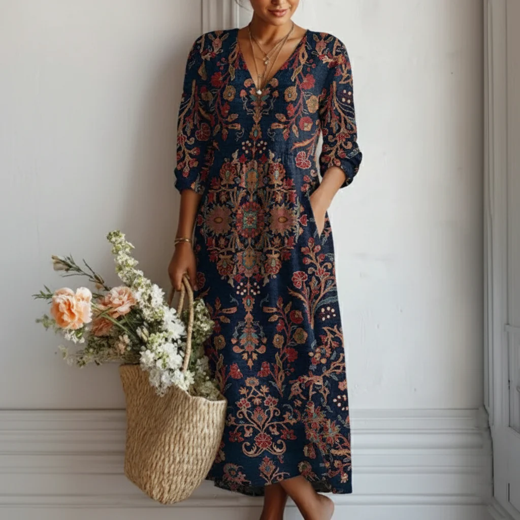 Leire | Ethnic Style Langes Kleid