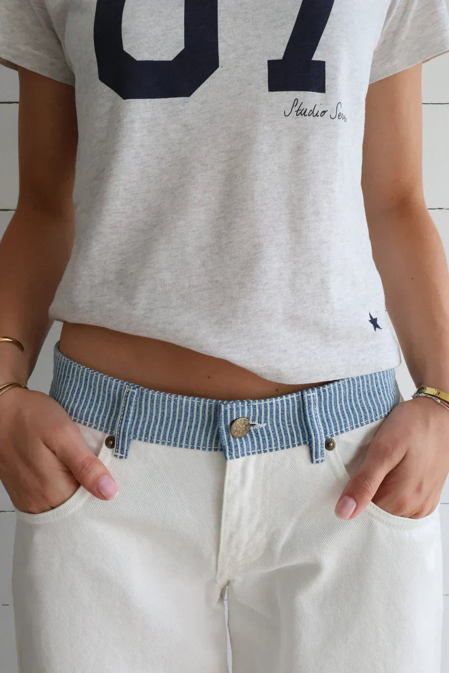 JODIE | Weite Jeans mit Taillenbund