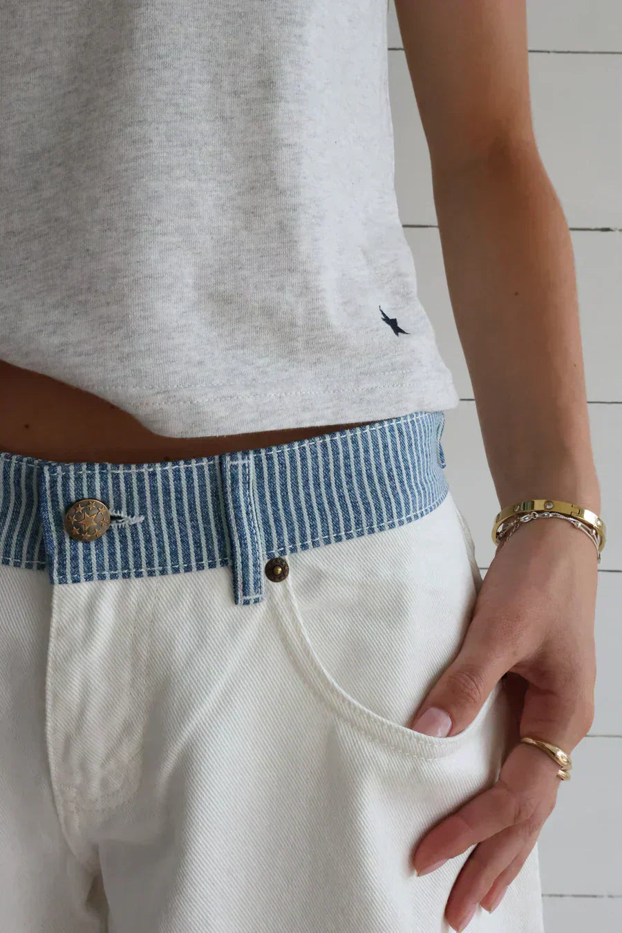 JODIE | Weite Jeans mit Taillenbund