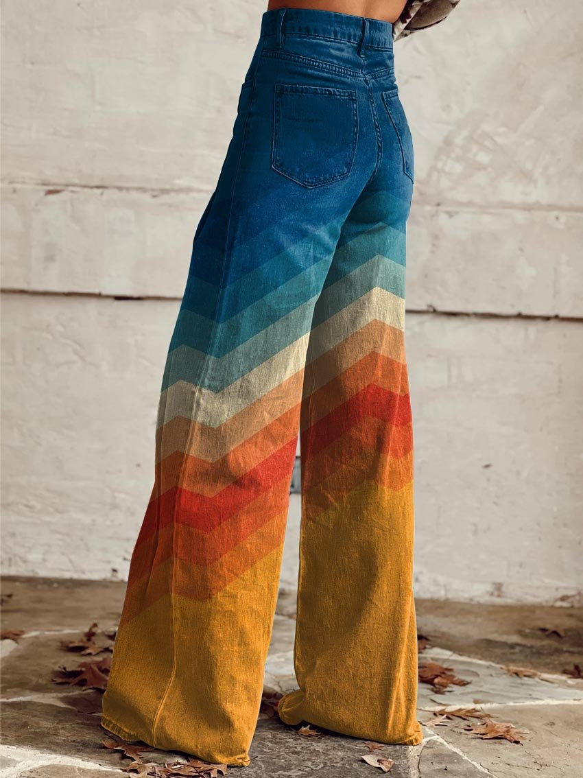 WEITE ZIGZAG-HOSE FÜR FRAUEN