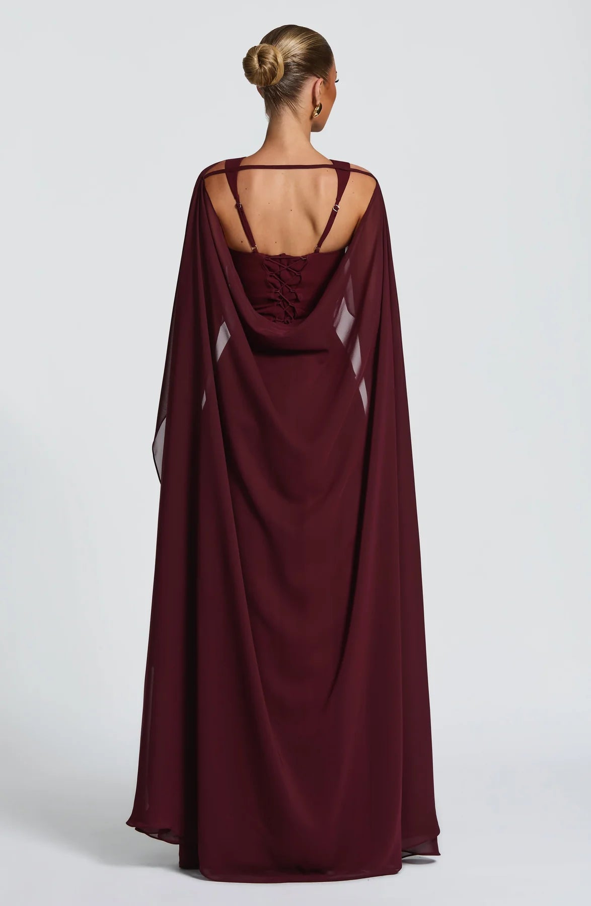 Rosa - Trägerloses Kleid mit Schlitz